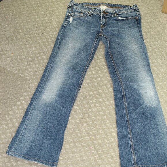 Banana Republic Womens Jeans Blue Size 4 Flared Low Rise Stretch Denim 30x29.5 - Picture 1 of 8